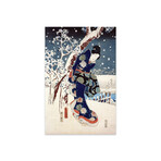 Snow Scene in the Garden of a Daimyo, part of Triptych  Print on Acrylic by Utagawa Hiroshige