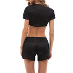Top + Cami Shorts // Black (XL)