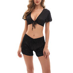 Top + Cami Shorts // Black (XL)