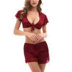 Top + Cami Shorts // Burgundy (S)