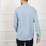 Solid Button Up Shirt // Light Blue (L)