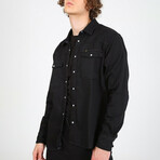 Utility Button Up Shirt // Black (M)