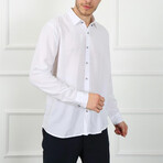 Solid Button Up Shirt // White (S)