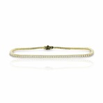 18K Yellow Gold Diamond Tennis Bracelet // 7.5" // New