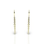 18K Yellow Gold Diamond Drop Earrings // New