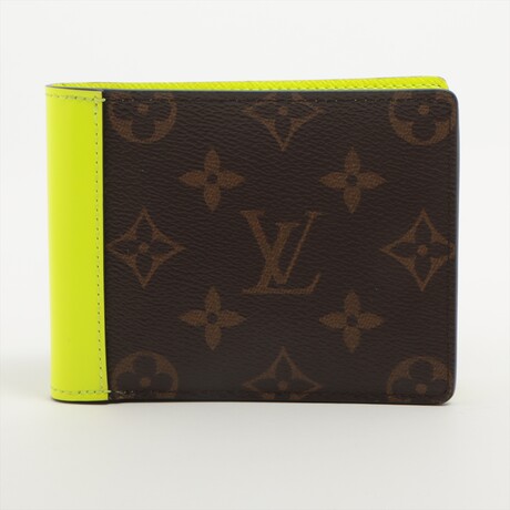 Louis Vuitton Monogram Portefeuilles Mürtiple Model Number Neon Yellow Bi-fold Wallet