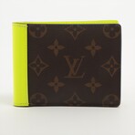 Louis Vuitton Monogram Portefeuilles Mürtiple Model Number Neon Yellow Bi-fold Wallet