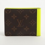 Louis Vuitton Monogram Portefeuilles Mürtiple Model Number Neon Yellow Bi-fold Wallet