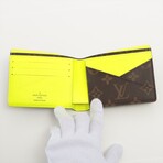 Louis Vuitton Monogram Portefeuilles Mürtiple Model Number Neon Yellow Bi-fold Wallet