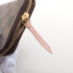 Louis Vuitton Damier Portofeuille Clemence N41626 GI0220 Rose Ballerine Round-Zip-Wallet