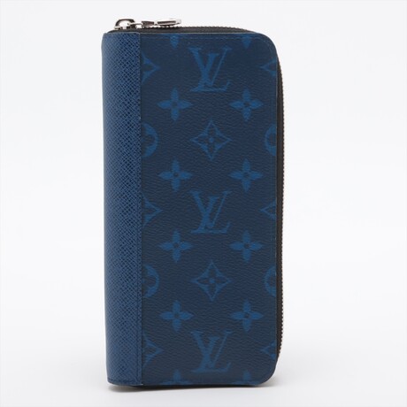 Louis Vuitton Taiga Llama Zippy Wallet Vertical M30447 Cobalt Round-Zip-Wallet