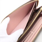 Louis Vuitton Damier Portofeuille Clemence N41626 GI0220 Rose Ballerine Round-Zip-Wallet