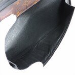 Louis Vuitton Monogram Macassar Zippy Wallet Vertical M60109 CA1129 Black + Brown Round-Zip-Wallet
