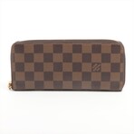 Louis Vuitton Damier Portofeuille Clemence N41626 GI0220 Rose Ballerine Round-Zip-Wallet
