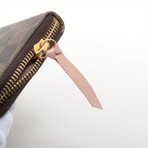 Louis Vuitton Damier Portofeuille Clemence N41626 GI0220 Rose Ballerine Round-Zip-Wallet