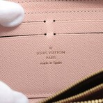 Louis Vuitton Damier Portofeuille Clemence N41626 GI0220 Rose Ballerine Round-Zip-Wallet