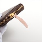 Louis Vuitton Damier Portofeuille Clemence N41626 GI4109 Rose Ballerine Round-Zip-Wallet