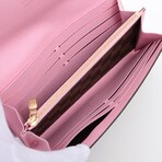 Louis Vuitton Damier Vivienne Portofeuille Sala NM N63551 Brown + Pink Long Wallet