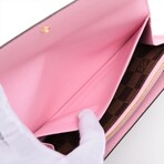 Louis Vuitton Damier Vivienne Portofeuille Sala NM N63551 Brown + Pink Long Wallet