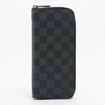 Louis Vuitton Damier Graphite Zippy Wallet Vertical N63095 CA1176 Black Round-Zip-Wallet