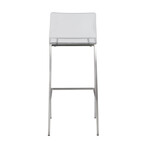 Chloe Counter Stool // Clear Acrylic + Brushed Aluminum Legs // Set of 2