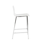 Chloe Counter Stool // Clear Acrylic + Chrome Legs // Set of 2