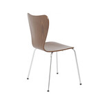 Tendy Pro Stacking Side Chair // American Walnut + Chrome Legs // Set of 4