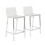 Chloe Counter Stool // Clear Acrylic + Chrome Legs // Set of 2