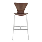 Tendy Bar Stool // American Walnut + Chrome Legs  // Set of 4