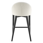 Baruch Counter Stool // Beige + Matte Black Legs   