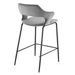 Vidar Counter Stool // Gray Velvet + Black Steel Legs