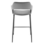 Vidar Counter Stool // Gray Velvet + Black Steel Legs