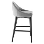 Baruch Counter Stool // Gray + Matte Black Legs