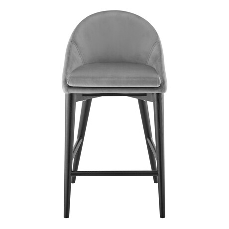 Baruch Counter Stool // Gray + Matte Black Legs