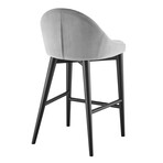 Baruch Counter Stool // Gray + Matte Black Legs