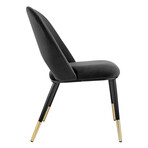 Alby Side Chair // Black Velvet + Black Legs // Set of 2