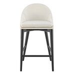 Baruch Counter Stool // Beige + Matte Black Legs   