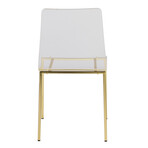 Chloe Side Chair // Clear Acrylic + Matte Gold Legs // Set of 2