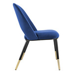 Alby Side Chair // Blue Velvet + Gold & Black Legs // Set of 2