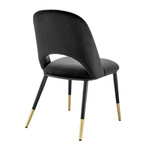 Alby Side Chair // Black Velvet + Black Legs // Set of 2