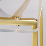 Chloe Counter Stool // Clear Acrylic + Matte Brushed Gold Legs // Set of 2