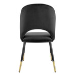 Alby Side Chair // Black Velvet + Black Legs // Set of 2