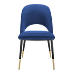 Alby Side Chair // Blue Velvet + Gold & Black Legs // Set of 2
