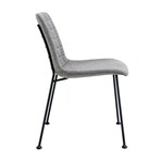 Elma Side Chair // Light Gray Fabric + Matte Black Frame & Legs // Set of 2