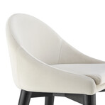 Baruch Counter Stool // Beige + Matte Black Legs   