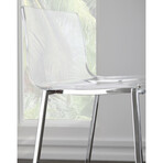 Chloe Counter Stool // Clear Acrylic + Chrome Legs // Set of 2