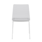 Chloe Side Chair // Clear Acrylic + Brushed Nickel Legs // Set of 2