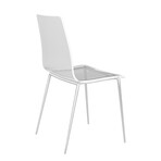 Chloe Side Chair // Clear Acrylic + Brushed Nickel Legs // Set of 2