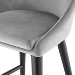 Baruch Counter Stool // Gray + Matte Black Legs