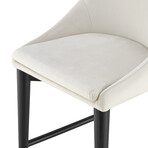 Baruch Counter Stool // Beige + Matte Black Legs   